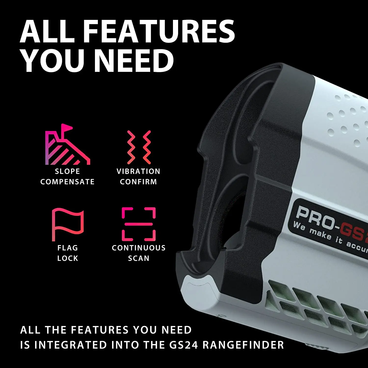 Features of the Gogogo Sport Vpro Laser Rangefinder