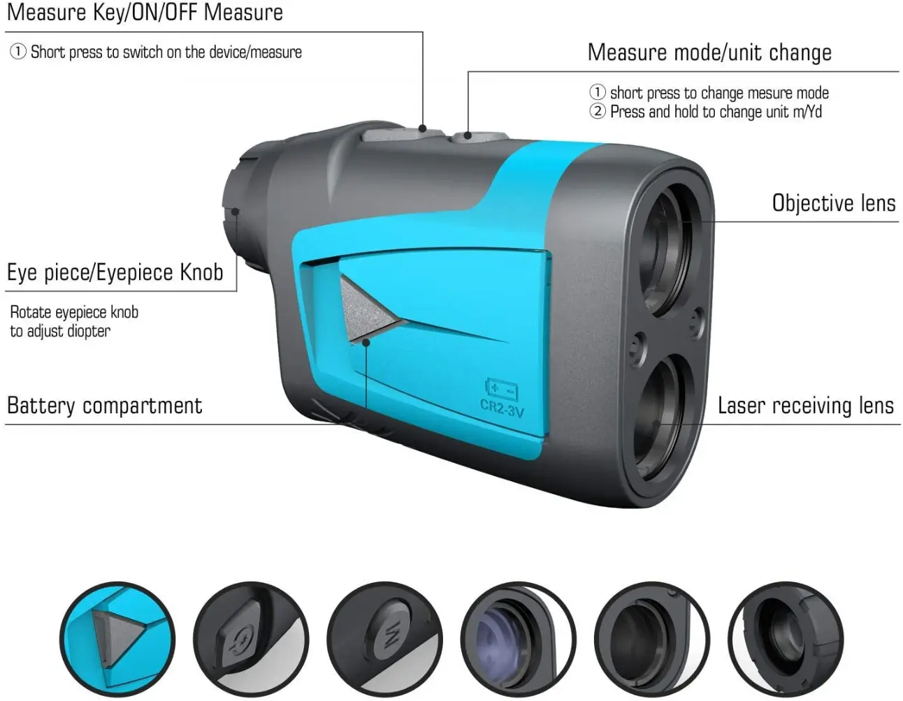 Features of Mileseey Laser Golf Rangefinder